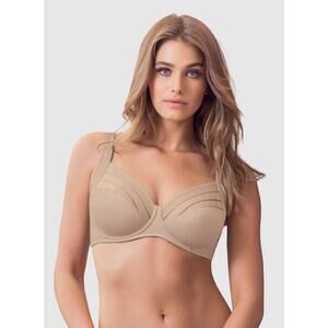 Le Mystere Second Skin Unlined Demi Underwire‎ Bra 34D Nude